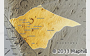 Physical Map of N'gauma, darken, semi-desaturated