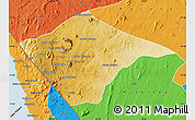Physical Map of N'gauma, political outside
