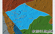Political Map of N'gauma, darken