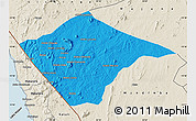 Political Map of N'gauma, shaded relief outside