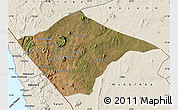 Satellite Map of N'gauma, shaded relief outside