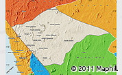 Shaded Relief Map of N'gauma, political outside