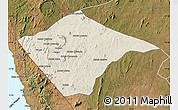 Shaded Relief Map of N'gauma, satellite outside
