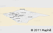Classic Style Panoramic Map of N'gauma, single color outside