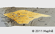 Physical Panoramic Map of N'gauma, darken, semi-desaturated