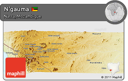 Physical Panoramic Map of N'gauma
