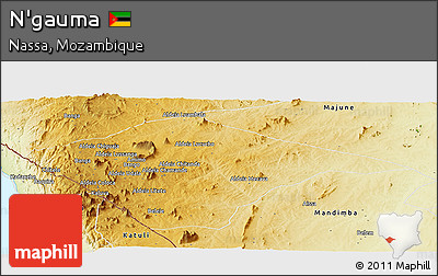 Physical Panoramic Map of N'gauma