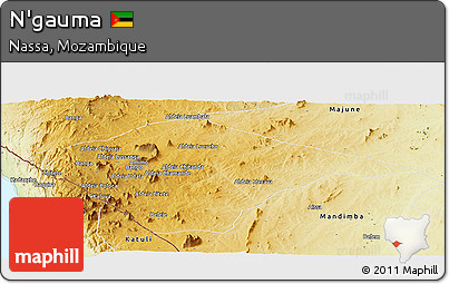 Physical Panoramic Map of N'gauma