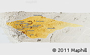 Physical Panoramic Map of N'gauma, lighten, semi-desaturated