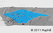 Political Panoramic Map of N'gauma, desaturated