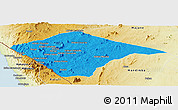 Political Panoramic Map of N'gauma, physical outside