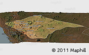 Satellite Panoramic Map of N'gauma, darken