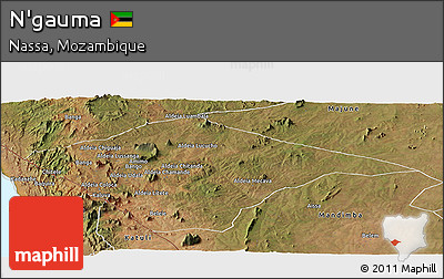 Satellite Panoramic Map of N'gauma
