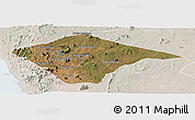 Satellite Panoramic Map of N'gauma, lighten