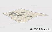 Shaded Relief Panoramic Map of N'gauma, cropped outside