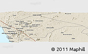 Shaded Relief Panoramic Map of N'gauma
