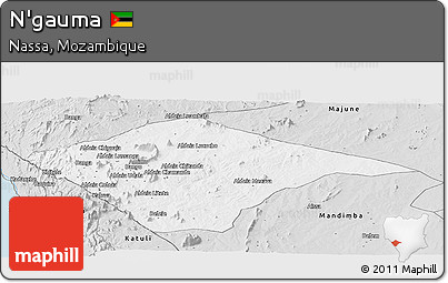 Silver Style Panoramic Map of N'gauma