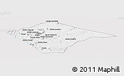 Silver Style Panoramic Map of N'gauma, single color outside
