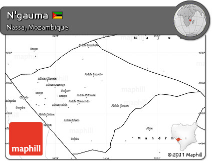 Blank Simple Map of N'gauma