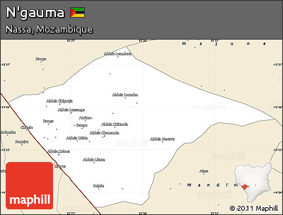 Classic Style Simple Map of N'gauma