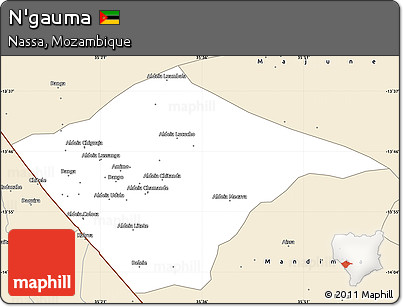 Classic Style Simple Map of N'gauma