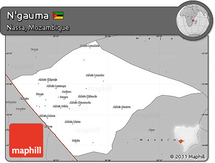 Gray Simple Map of N'gauma