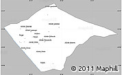 Gray Simple Map of N'gauma, single color outside