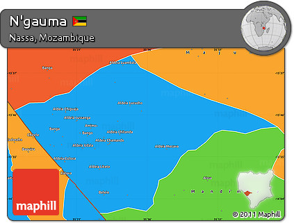 Political Simple Map of N'gauma