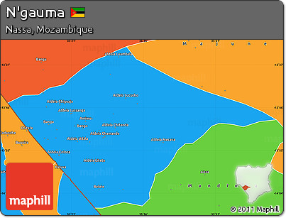 Political Simple Map of N'gauma