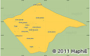 Savanna Style Simple Map of N'gauma, single color outside