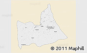 Classic Style 3D Map of Nipepe, single color outside