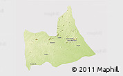 Physical 3D Map of Nipepe, cropped outside