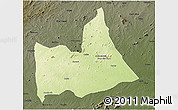 Physical 3D Map of Nipepe, darken