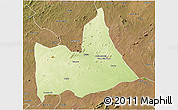 Physical 3D Map of Nipepe, satellite outside