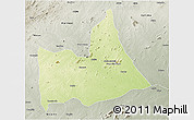 Physical 3D Map of Nipepe, semi-desaturated