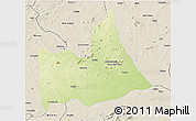 Physical 3D Map of Nipepe, shaded relief outside