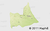 Physical 3D Map of Nipepe, single color outside