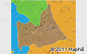 Satellite 3D Map of Nipepe, political outside