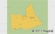 Savanna Style 3D Map of Nipepe, single color outside
