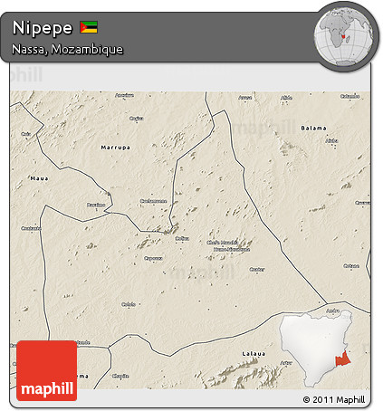 Shaded Relief 3D Map of Nipepe