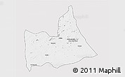 Silver Style 3D Map of Nipepe, single color outside
