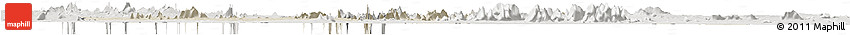 Shaded Relief Horizon Map of Nipepe, lighten, semi-desaturated