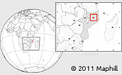 Blank Location Map of Nipepe, highlighted country, within the entire country