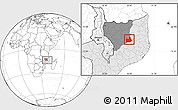Blank Location Map of Nipepe, highlighted country, highlighted parent region