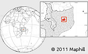 Blank Location Map of Nipepe, highlighted country