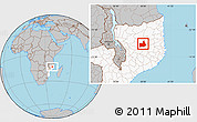 Gray Location Map of Nipepe, highlighted country