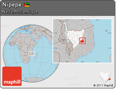 Gray Location Map of Nipepe, highlighted parent region