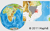 Physical Location Map of Nipepe, highlighted country, highlighted parent region