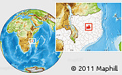 Physical Location Map of Nipepe, highlighted country