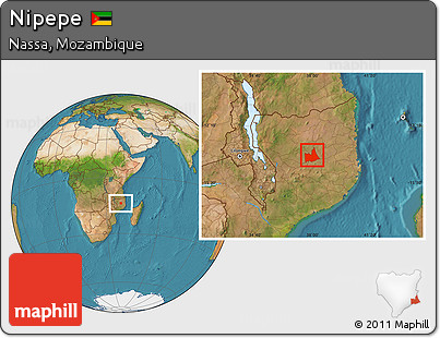 Satellite Location Map of Nipepe
